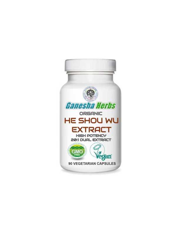 Organic HE SHOU WU (FO-TI) EXTRACT 180 Capsules image 0