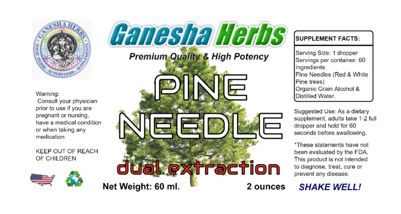 Pine Needle dual extract liquid Tincture 2oz image 1