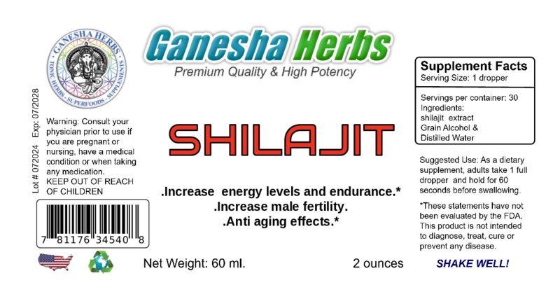 Shilajit Liquid Tincture